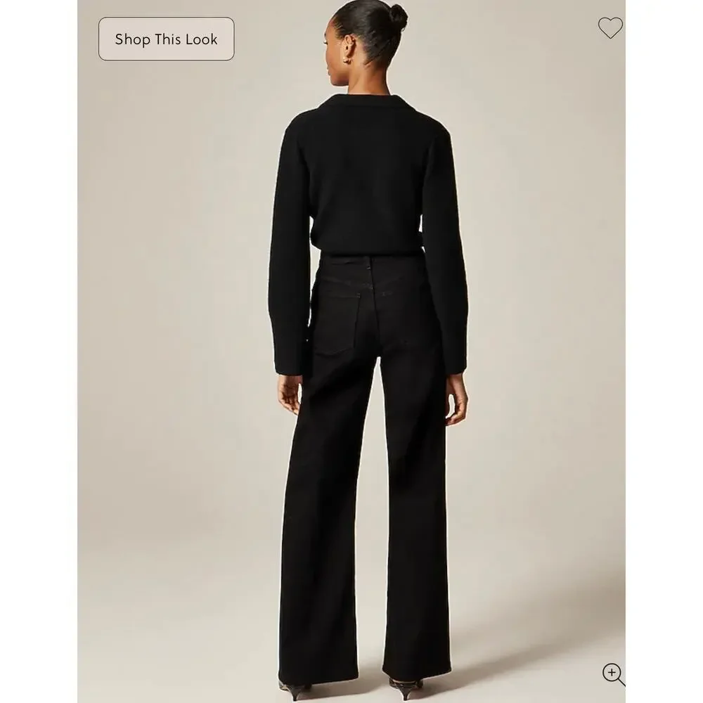 J. Crew Denim trouser jean in Black Wash NWT size 30P
